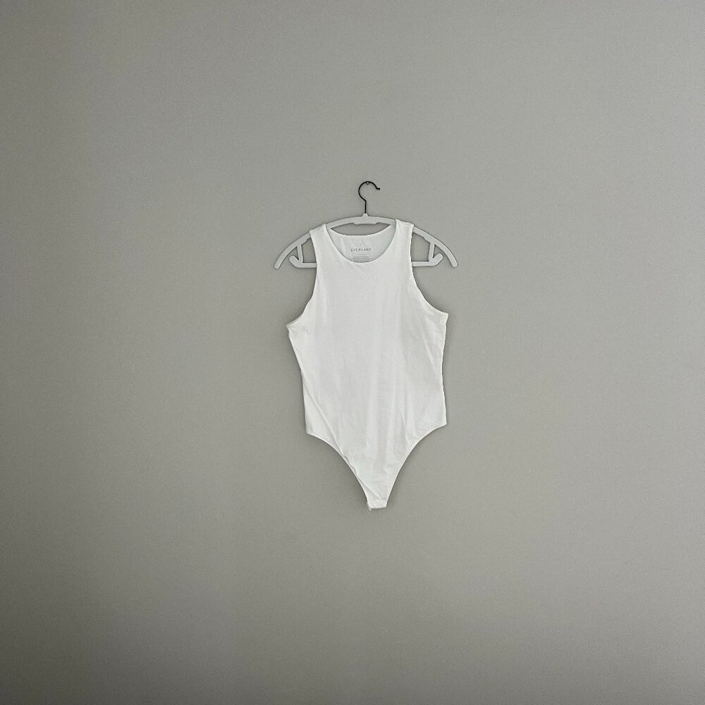 Everlane White Sleeveless Bodysuit